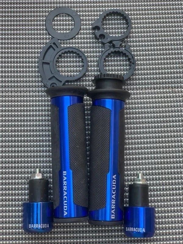 Set Manșoane Moto + Capete Ghidon BARRACUDA Aluminiu CNC 