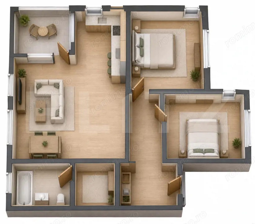 Apartament cu 3 camere, 72.62 mp, zona Valea Ghinzii 
