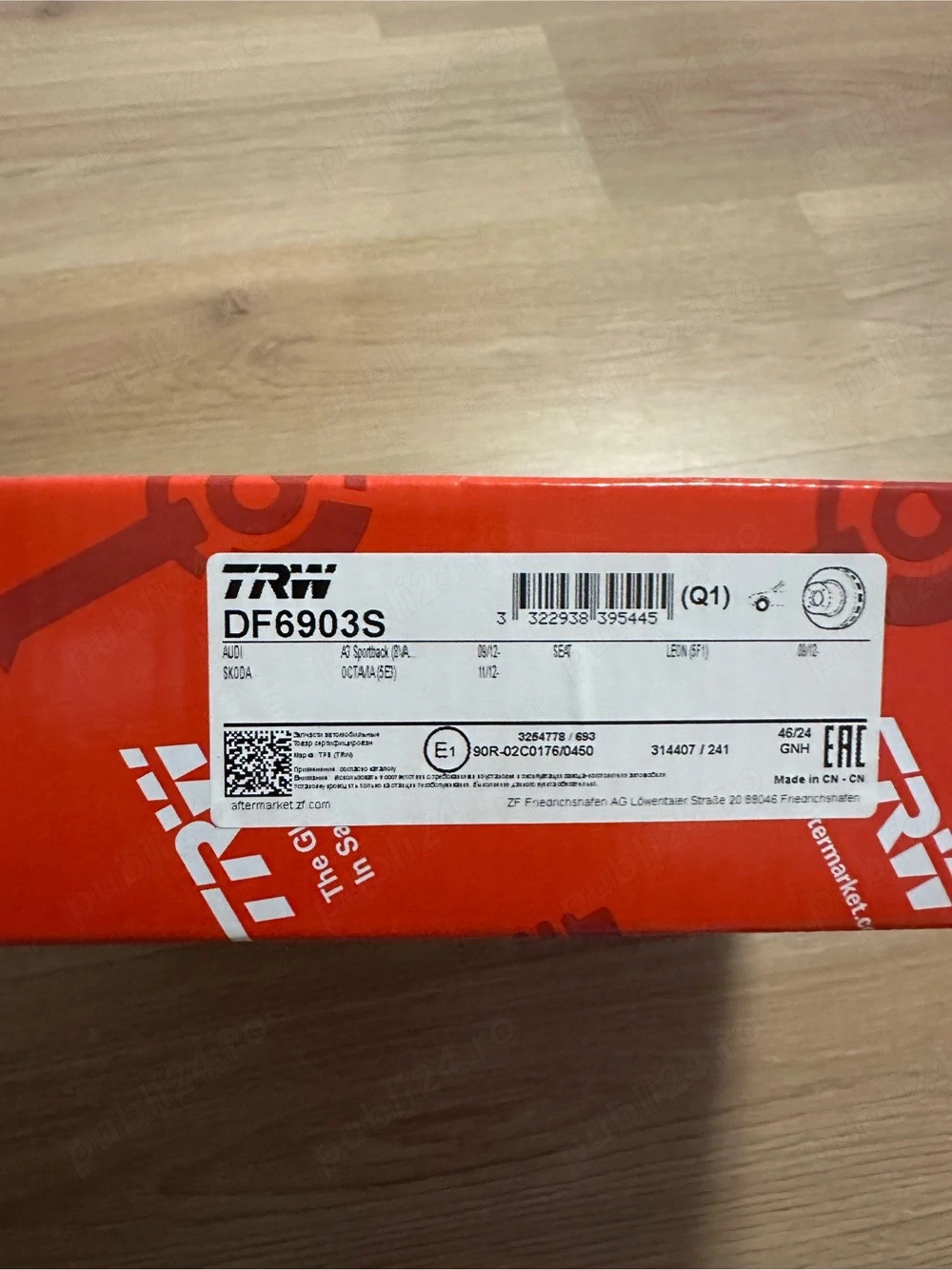 Discuri frana fata Skoda Octavia3(1.6tdi) marca TRW noi sigilate
