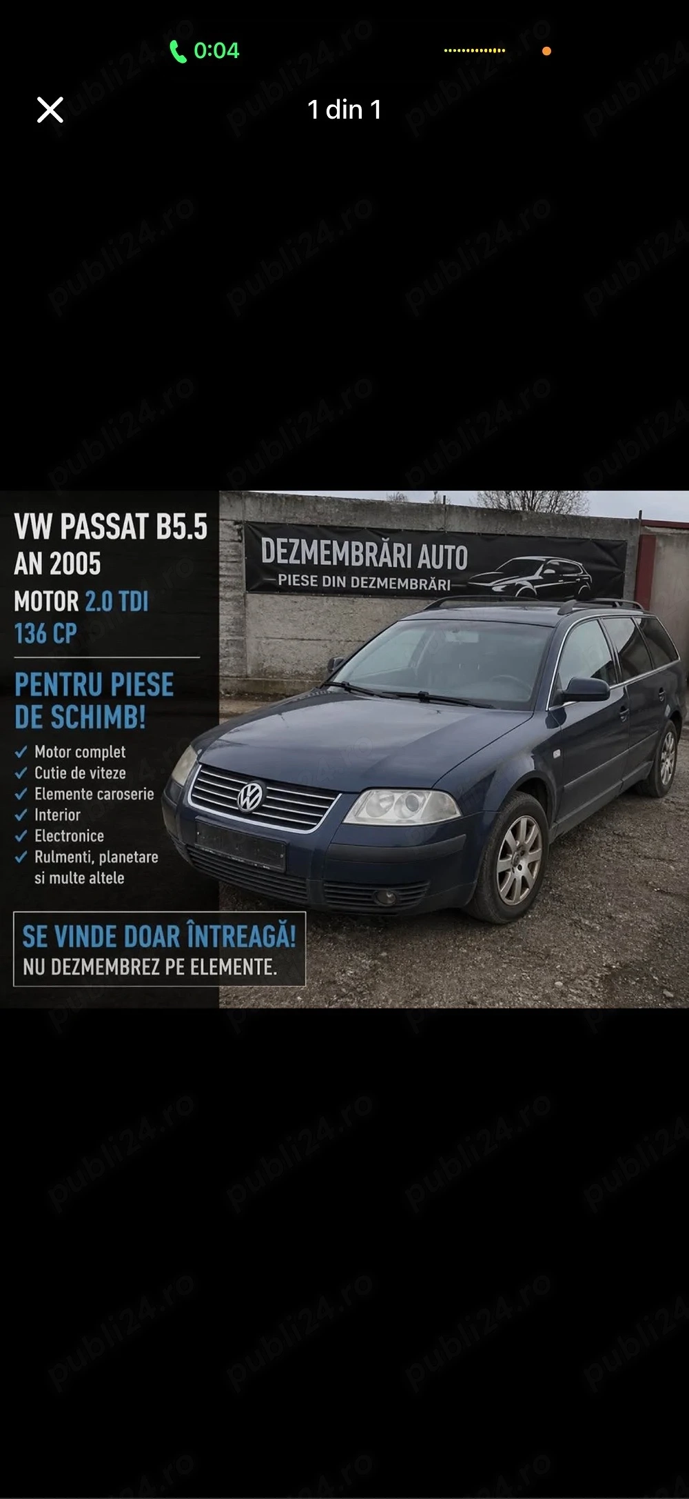 vand pasaat b5.5 pentru piese 