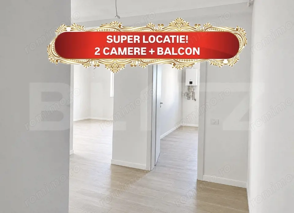 Apartament cu 2 camere, Etaj 1, Balcon, 1 loc parcare, TVA INCLUS, Giroc