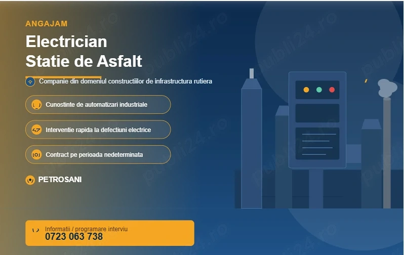 Electrician Stație de Asfalt   Petroșani