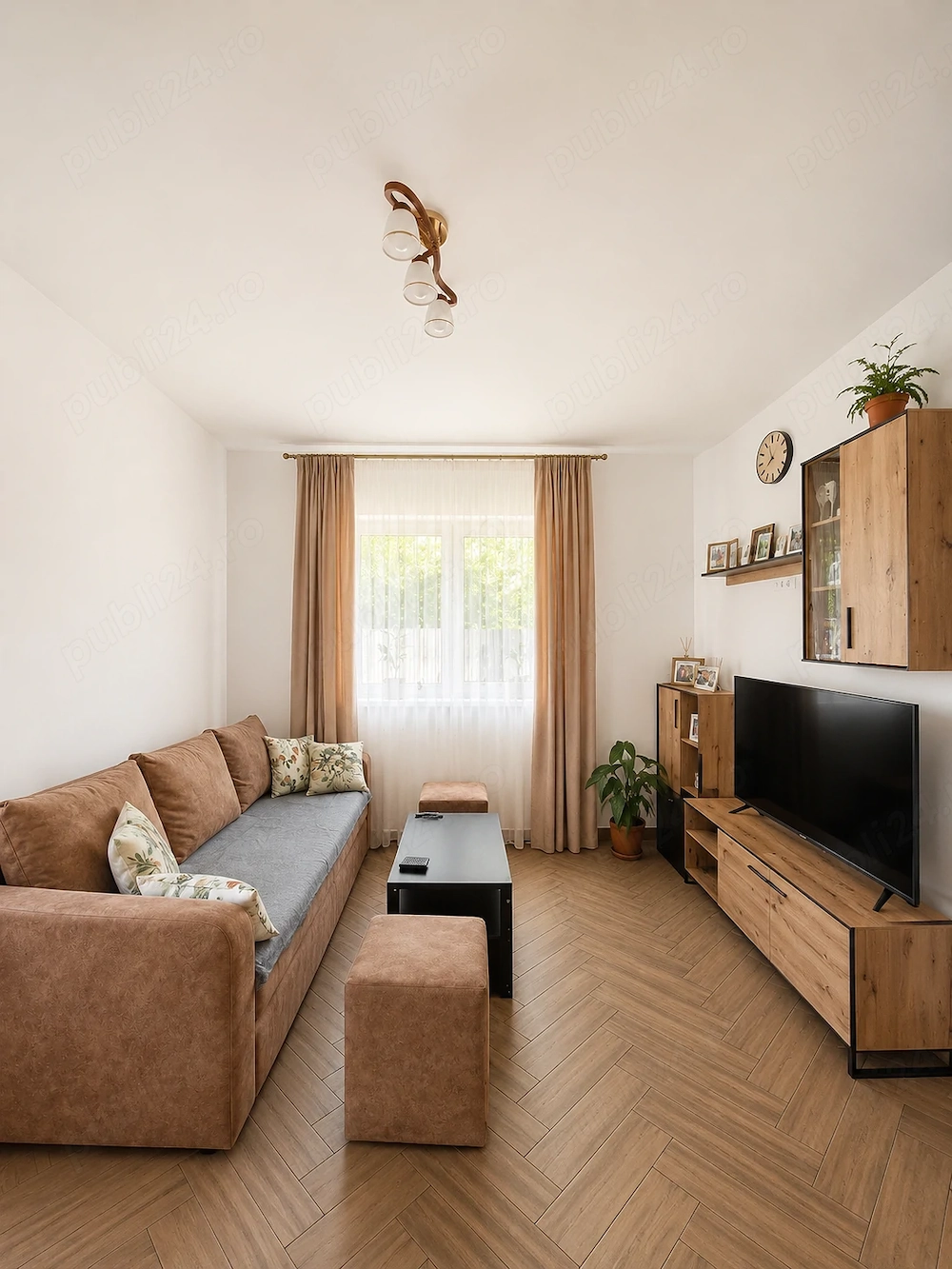 Casă individuală parter 2024 | 81 mp utili | Teren 330 mp | 3 dormitoare + living open space, parter