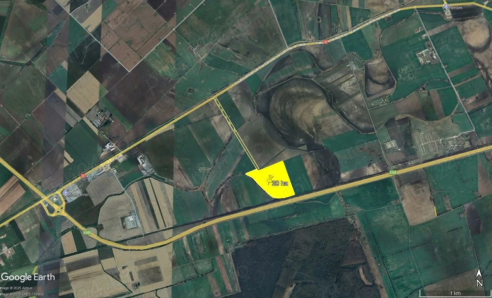 teren arabil compact Pecica - 20 HA  -