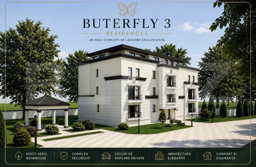 Apartament cu 3 camere, 96 mp, complex rezidențial Butterfly 3 
