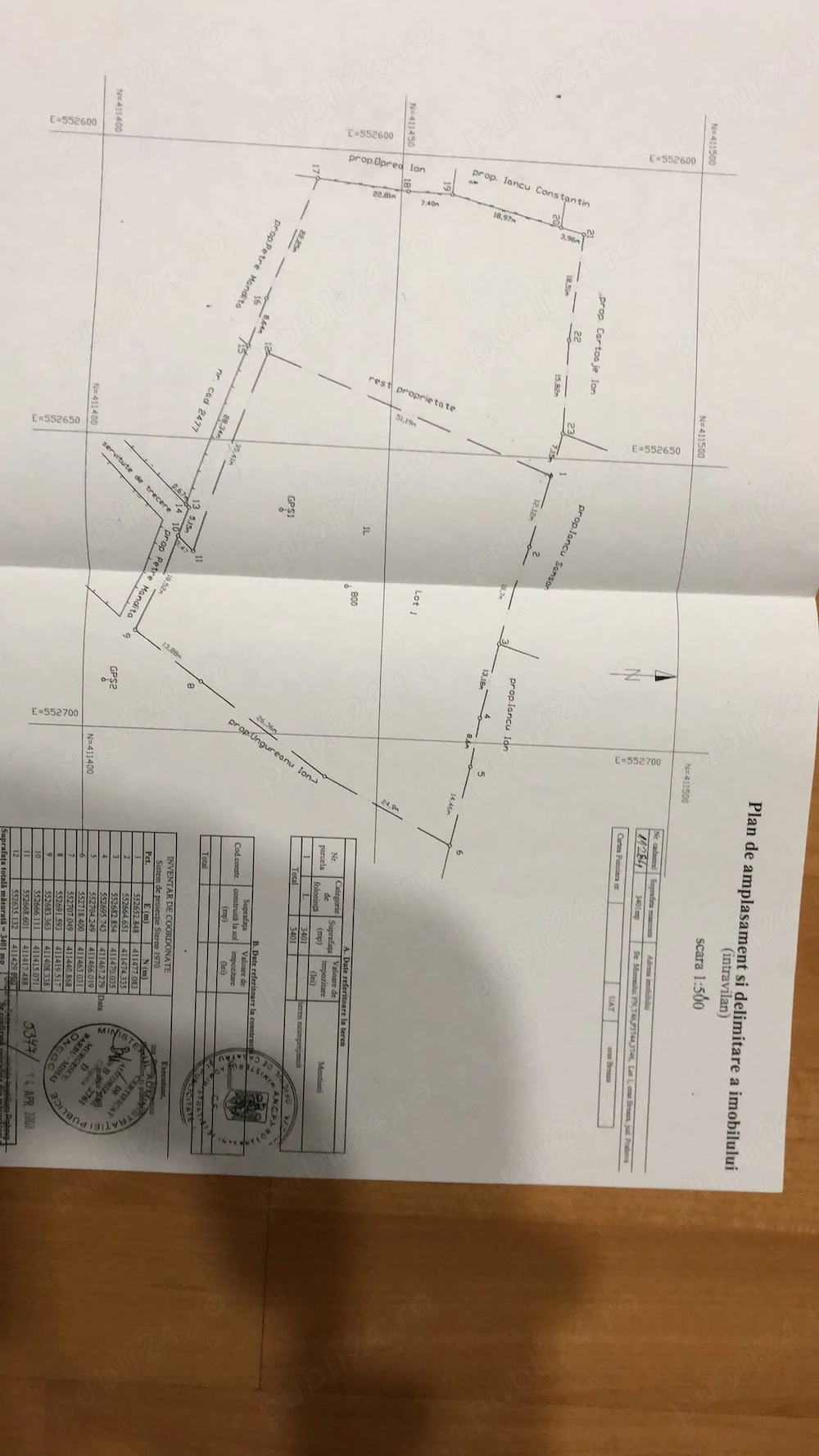 Vand teren intravilan Nistoresti DN1, jud Prahova, 3400mp, zona foarte linistita, livada 150 meri
