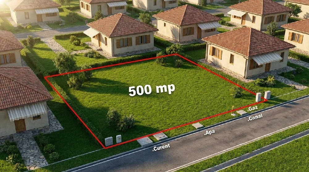 Teren Intravilan cu PUZ aprobat pentru construire casa individuala, insiruite, cu toate utilitatile!