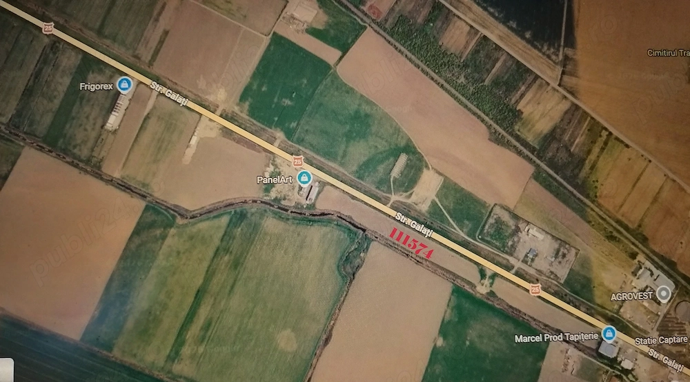 TEREN,deschidere directă, 67 ml, la DN25, între S.C.Marcel Prod și Panel ART,BRANIȘTEA - TRAIAN