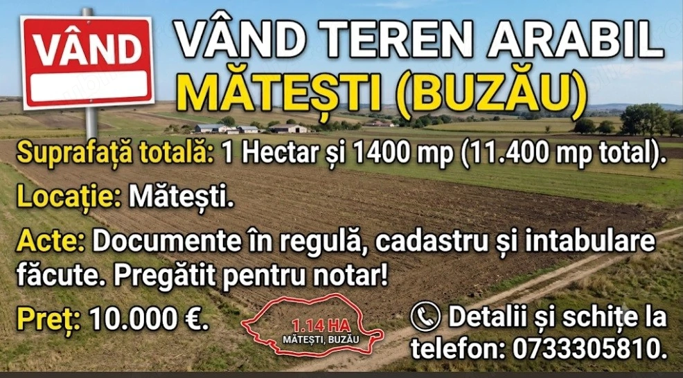 De vânzare teren agricol!
