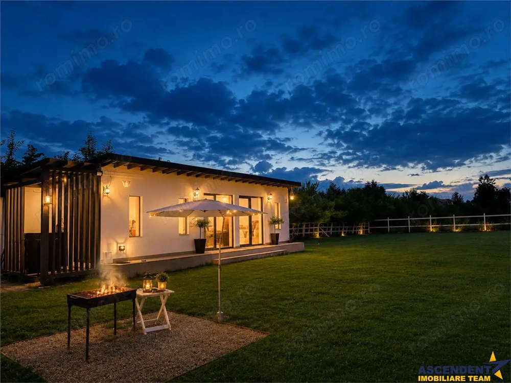 Teren 1.640 mp cu cabana moderna, foisor, gratar, atmosfera de vacanta, Rasnov, Brasov