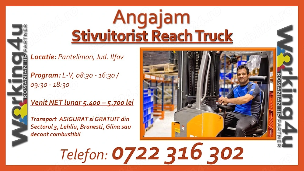 Stivuitorist Reach Truck Pantelimon