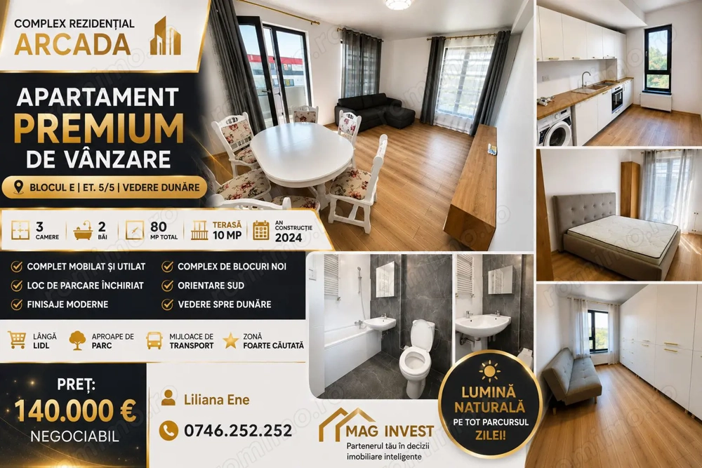 Apartament modern cu 3 camere - Complex Arcada