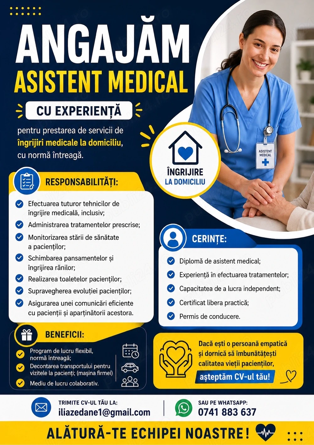 Angajam Asistent Medical Generalist 