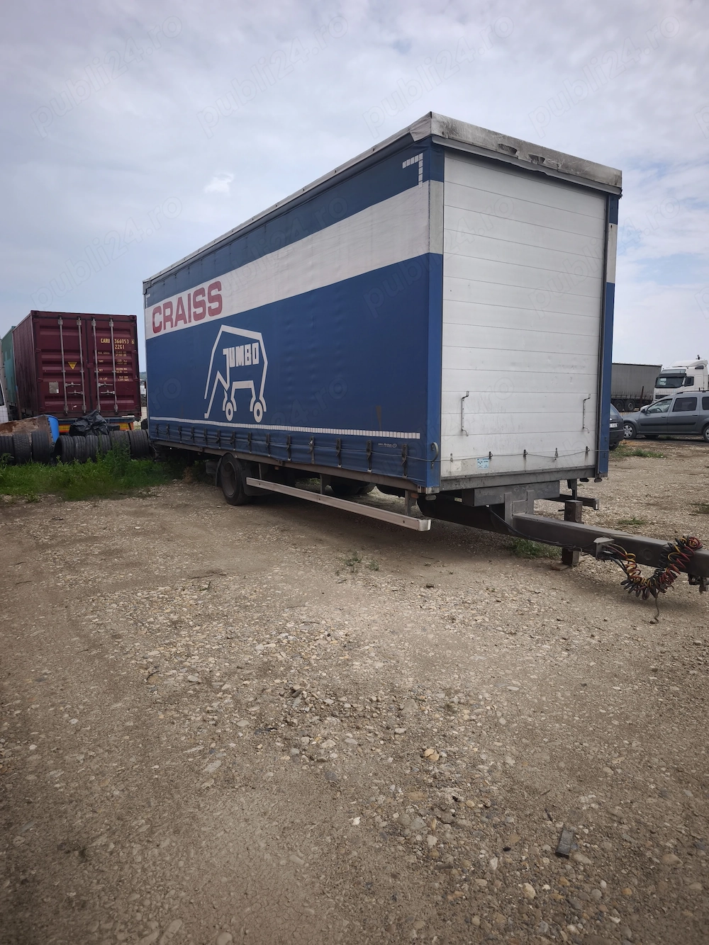 Remorca 1 axa HIPOCAR an 2011, șasiu galvanizat 10 t