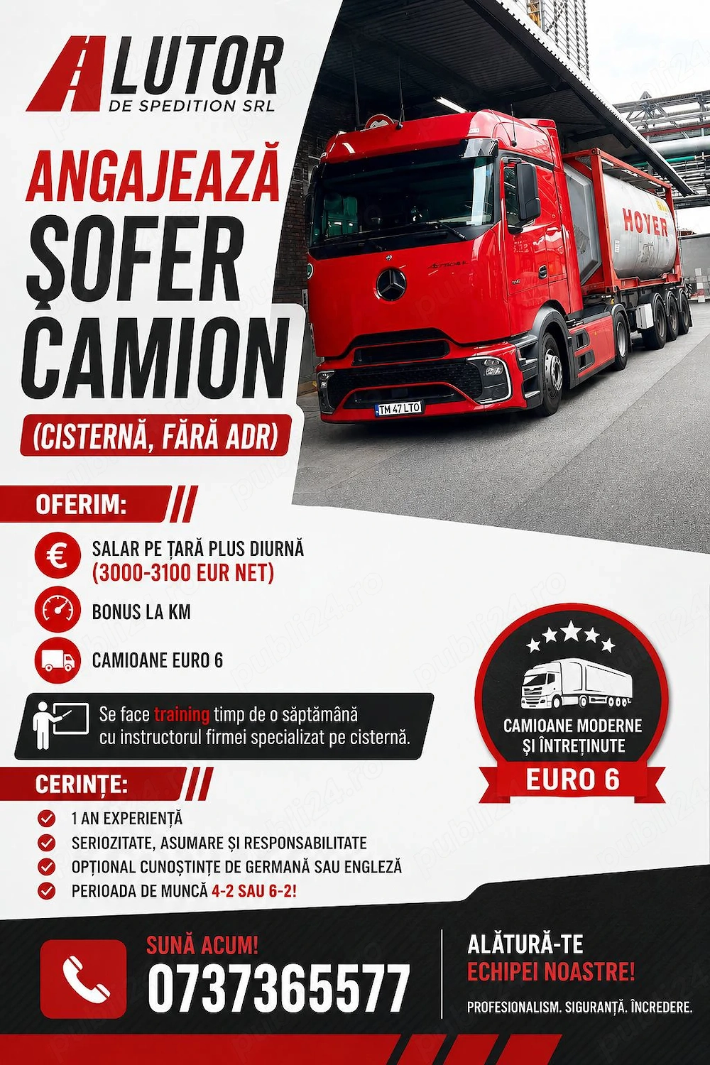 Angajam sofer camion pe comunitate