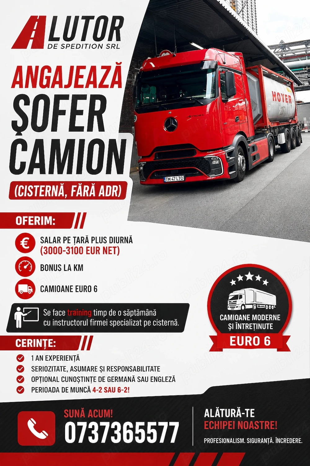 Angajam sofer camion pe comunitate