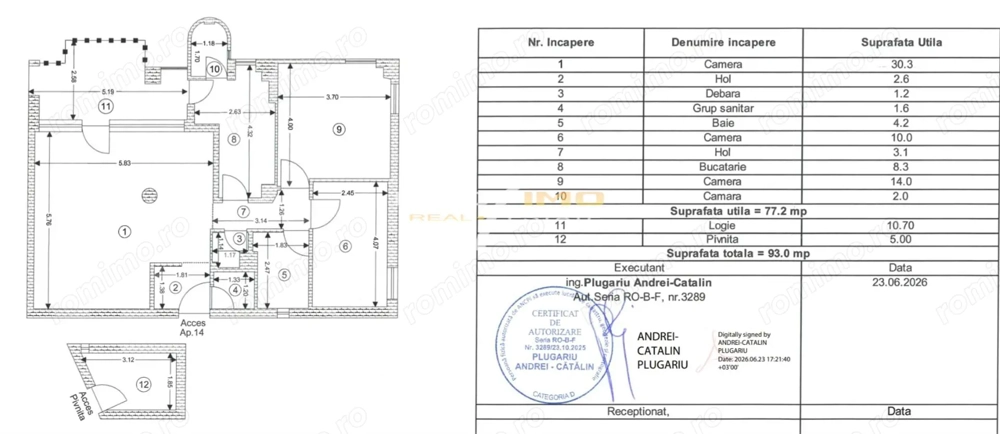 Apartament 3 camere in Centrul Nou Brasov zona ONIX
