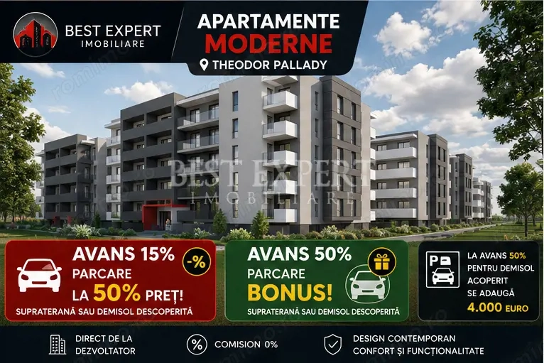 2 Camere Premium | Finisaje la Alegere | Avans 50% | Parcare Bonus