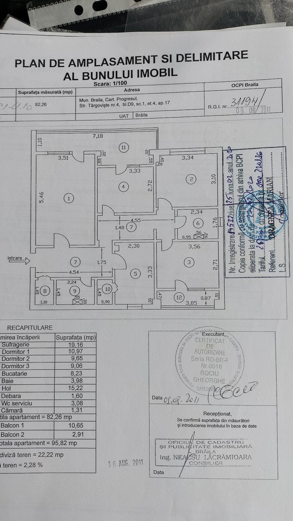 Apartament 4 camere conf 1 ,etq 4, 53000eu