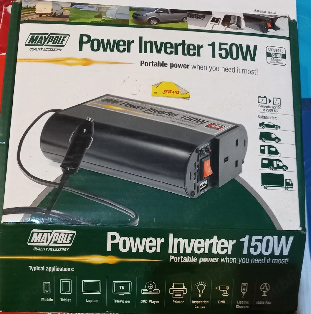 Invertor convertor auto 150 w nou