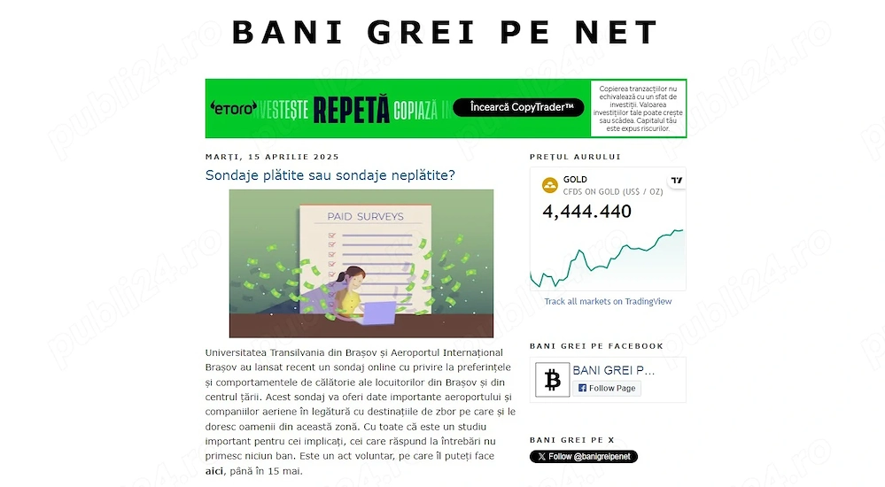Vrei să câștigi bani din sondaje online?