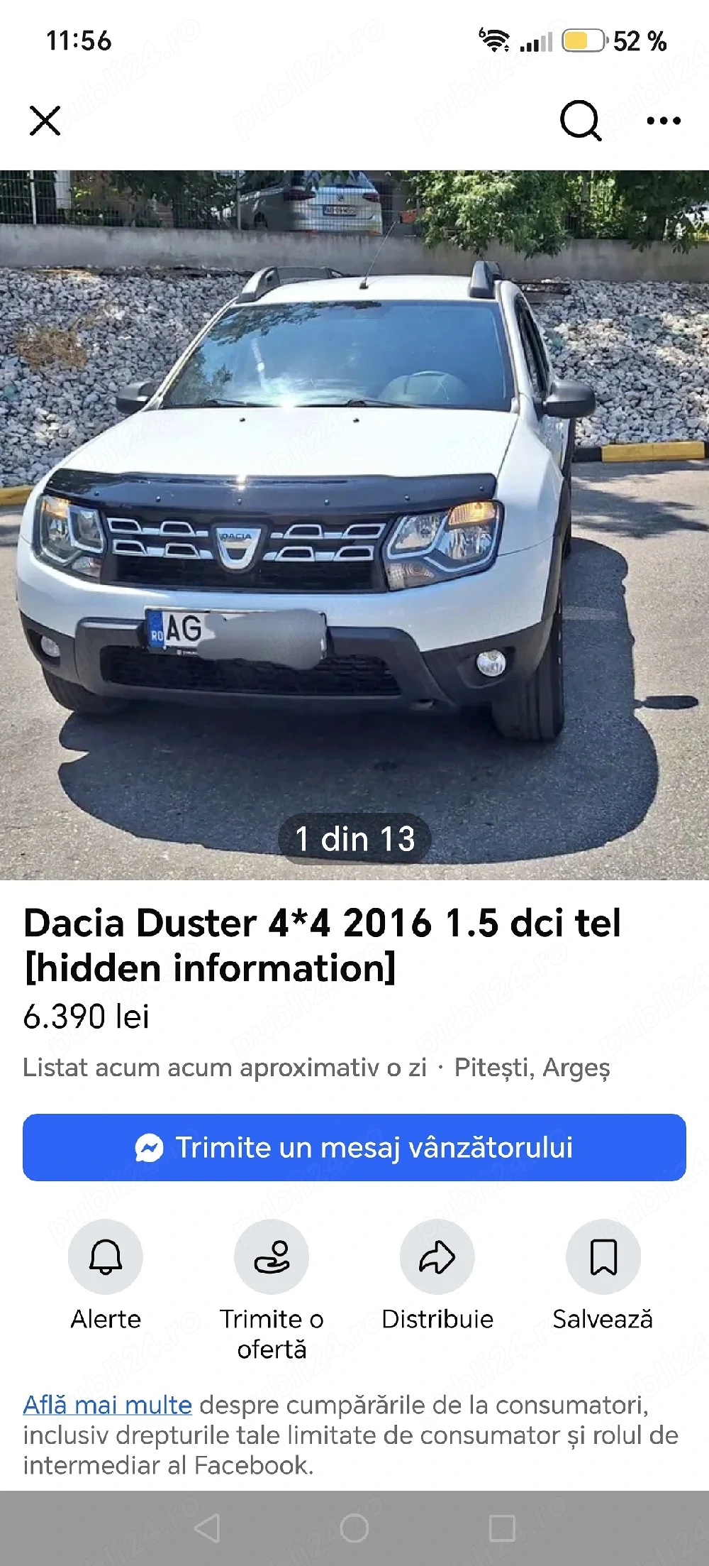 Bara fata Duster 1.5 110 CP 4x4 euro6