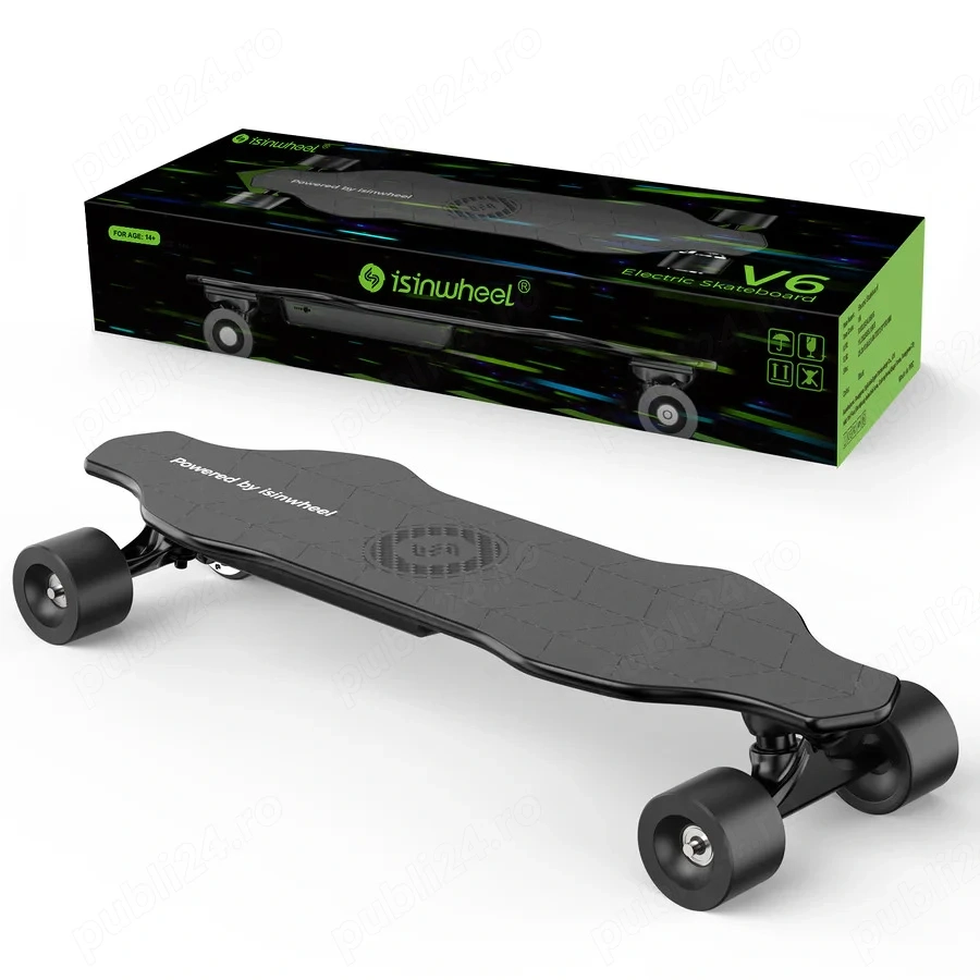 Skateboard electric cu telecomanda Isinwheel V6 - Resigilat