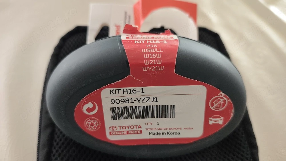 Kit H16-1 Toyota becuri originale faruri led 90981-YZZJ1 