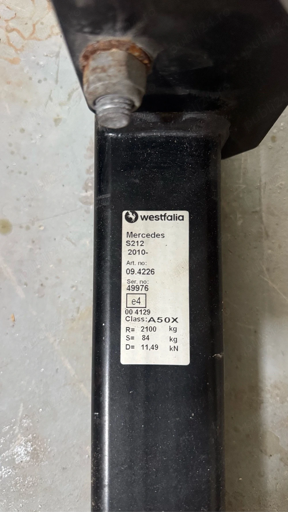 vand carlig remorcare Westfalia detasabil pentru Mercedes E class W 212 combi 