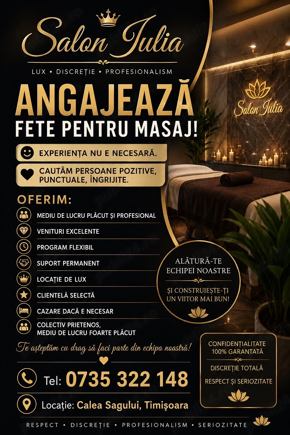 Căutăm colege pentru echipa Salon Iulia