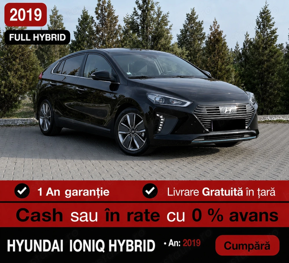 Hyundai Ioniq Full Hybrid I 2019 I Automata I Full Oprion I Garanti 12 Luni 