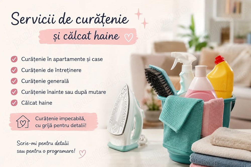 Ofer servicii de curățenie în Timișoara