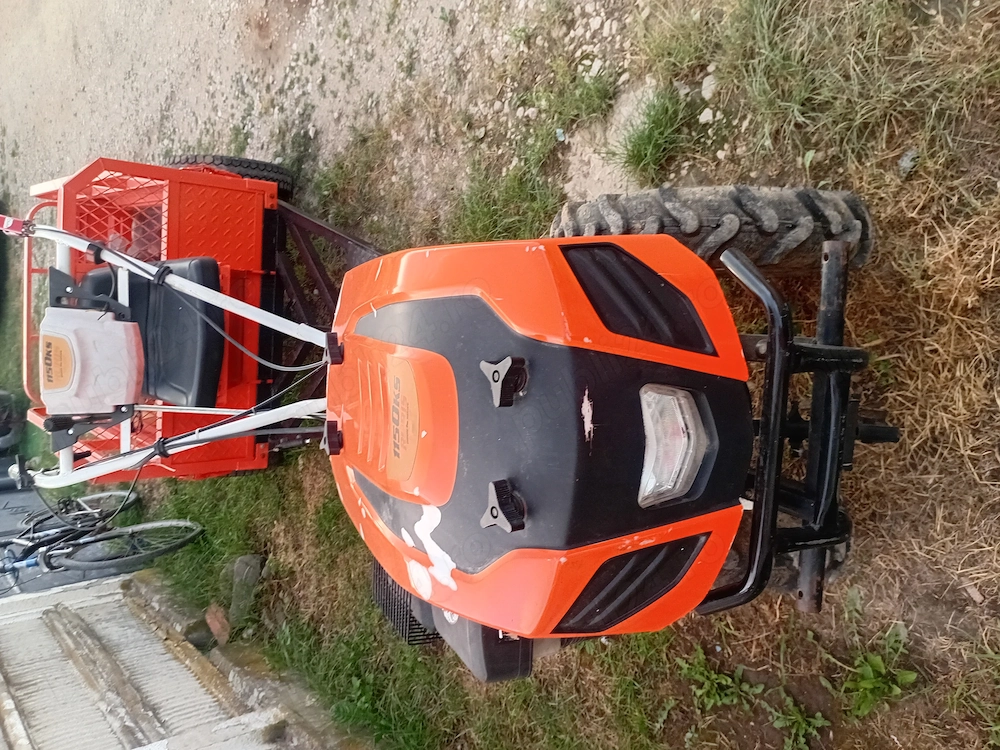 Motocultor ruris 15 cp pornire la buton cu remorca si aggregate cu acte nou