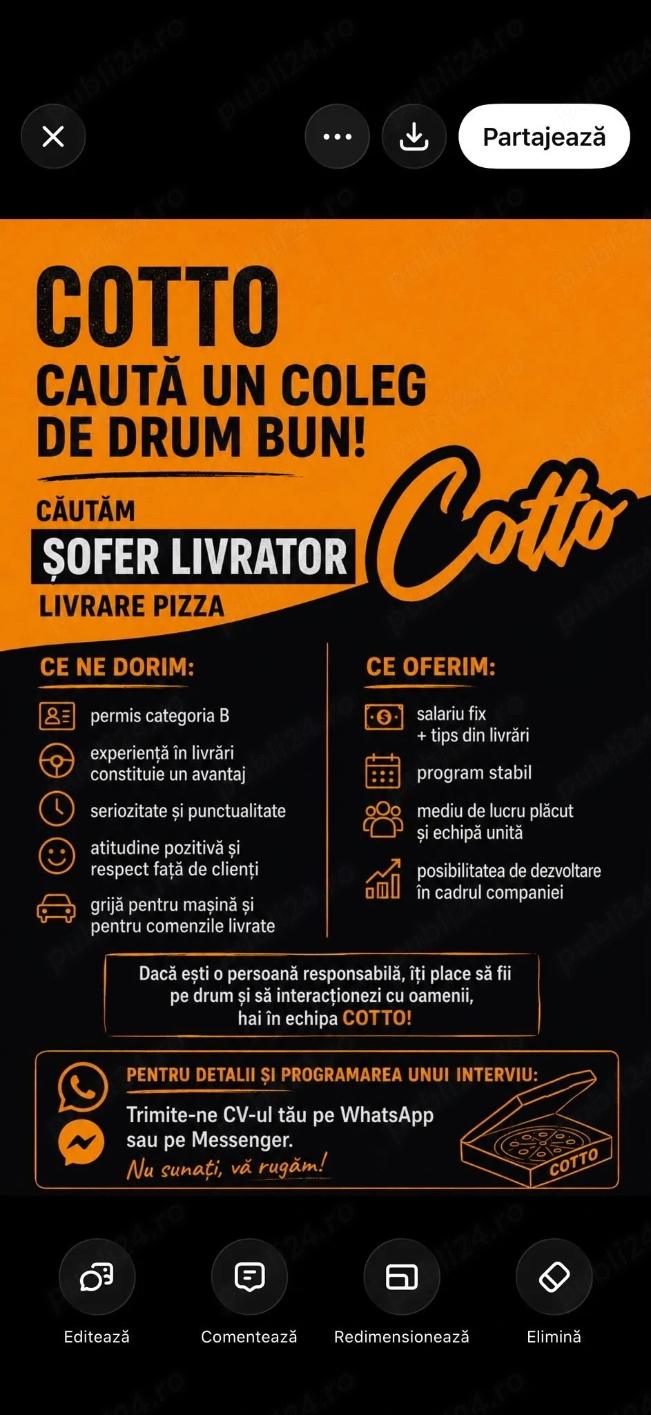 ---Angajam sofer livrator-----