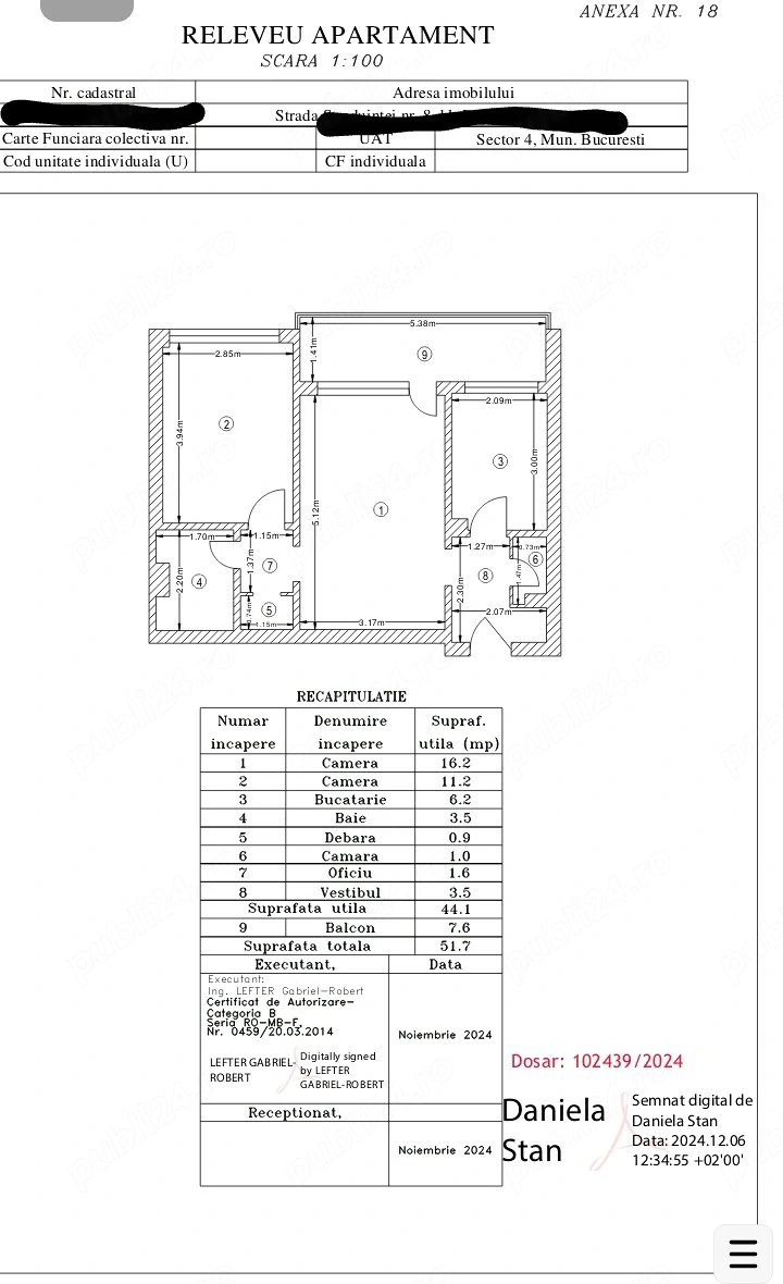 Vand apartament 2 camere Straduintei Emil Racovita 