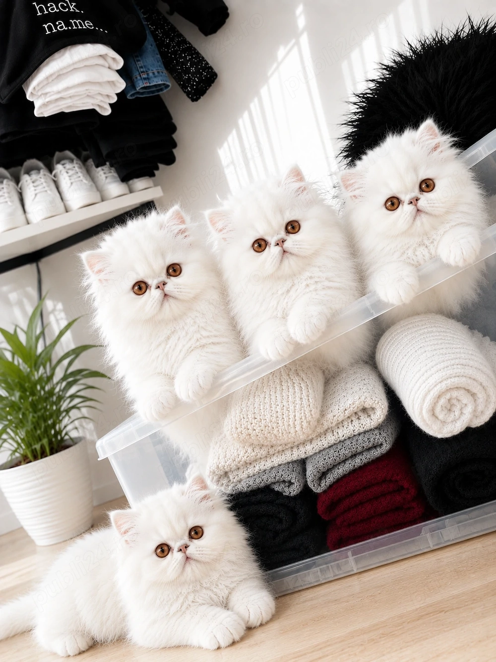 Persian Kittens alb imaculat