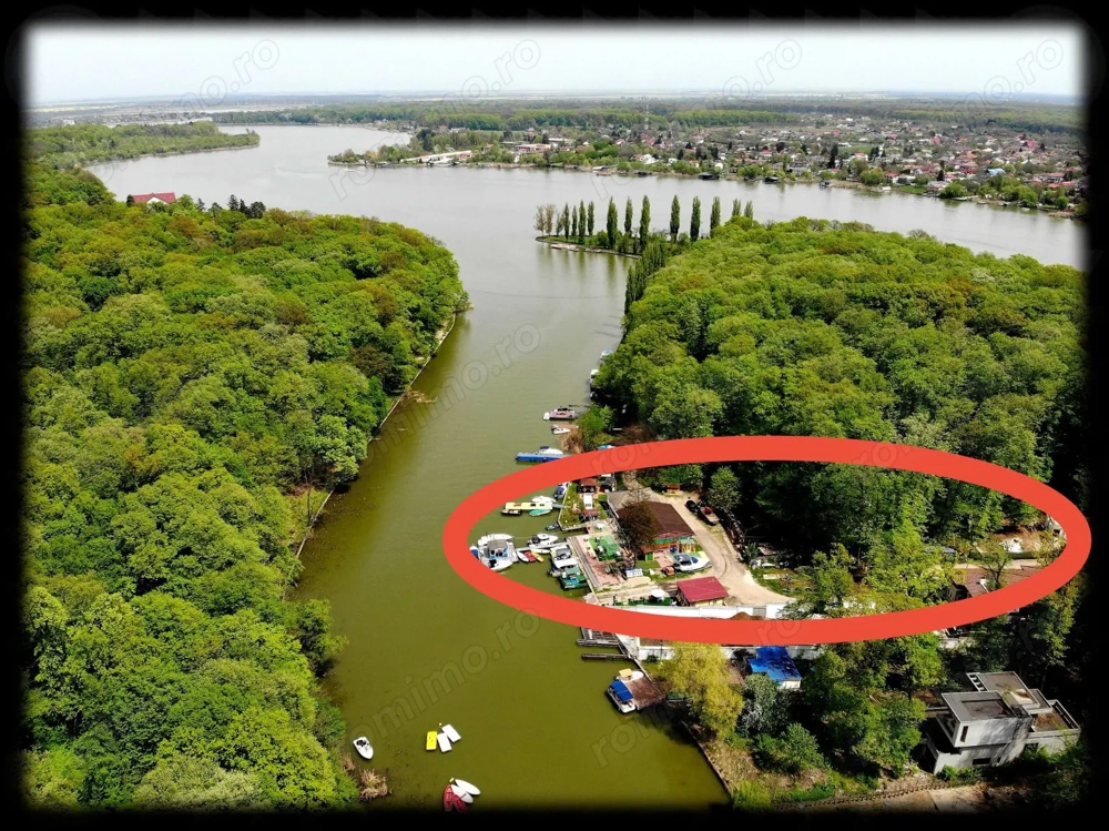 Proprietate unică Lacul Snagov 4390 mp cu deschidere de 70 ml la lac