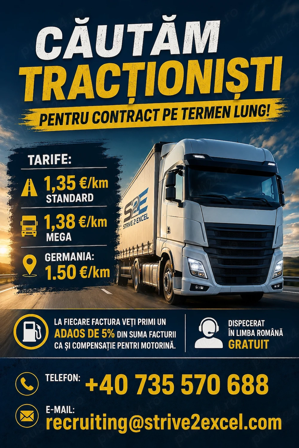  Ai cap tractor standard sau mega? Hai să lucrăm împreună!