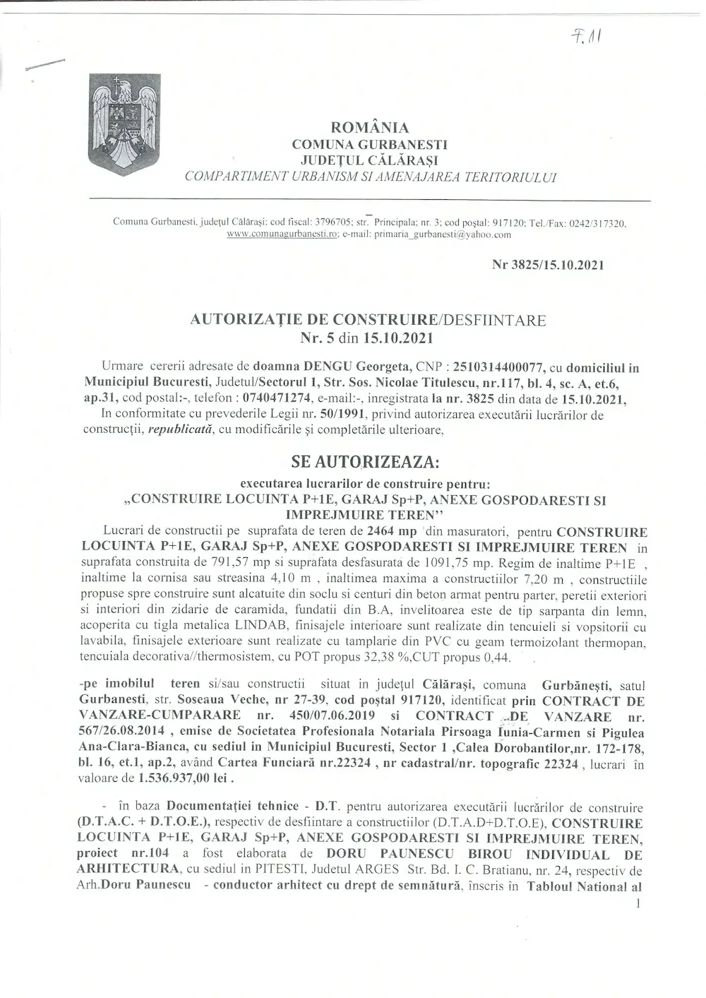 vand teren intravilan cu constructie inceputa