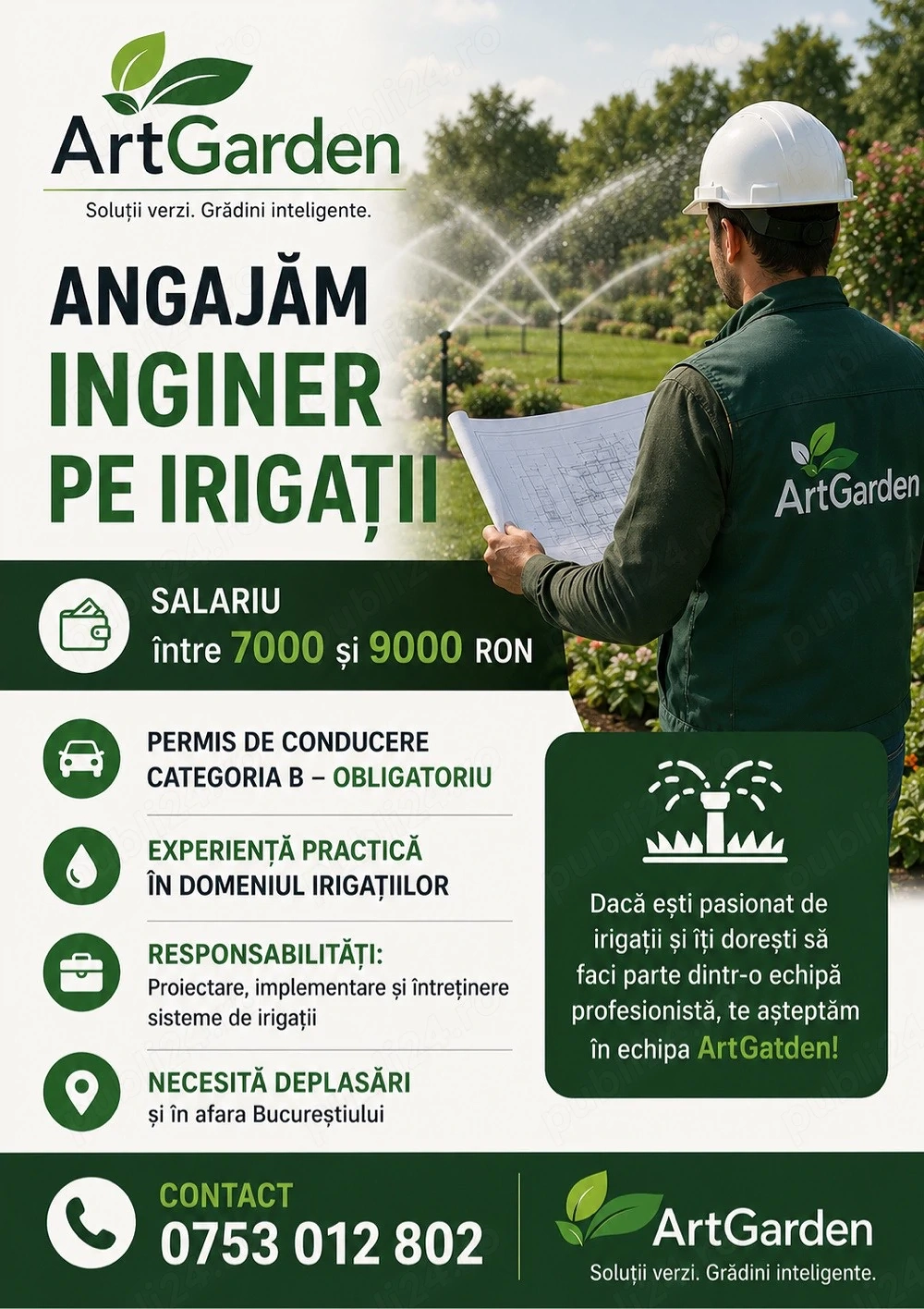 inginer si operator spatii verzi