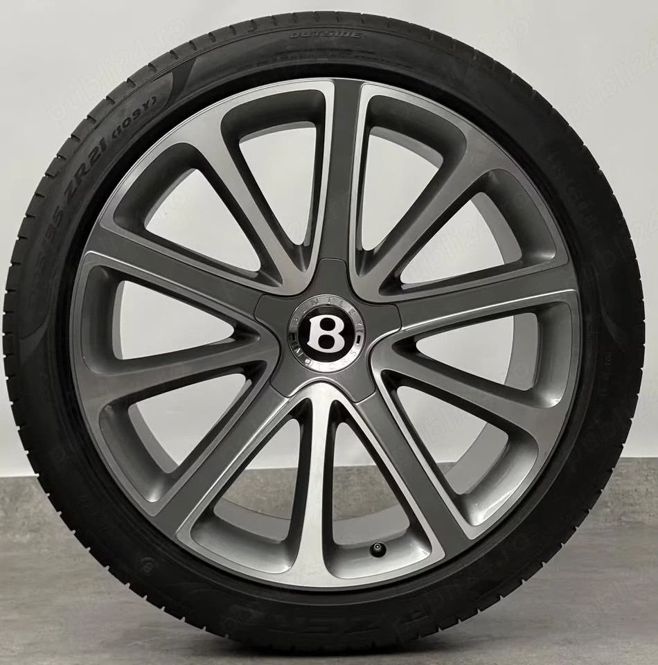 set jante Original Bentley Continental GT GTC R21 in 2 latimi  9.5x21 ET68 prindere 5x130 cod janta 
