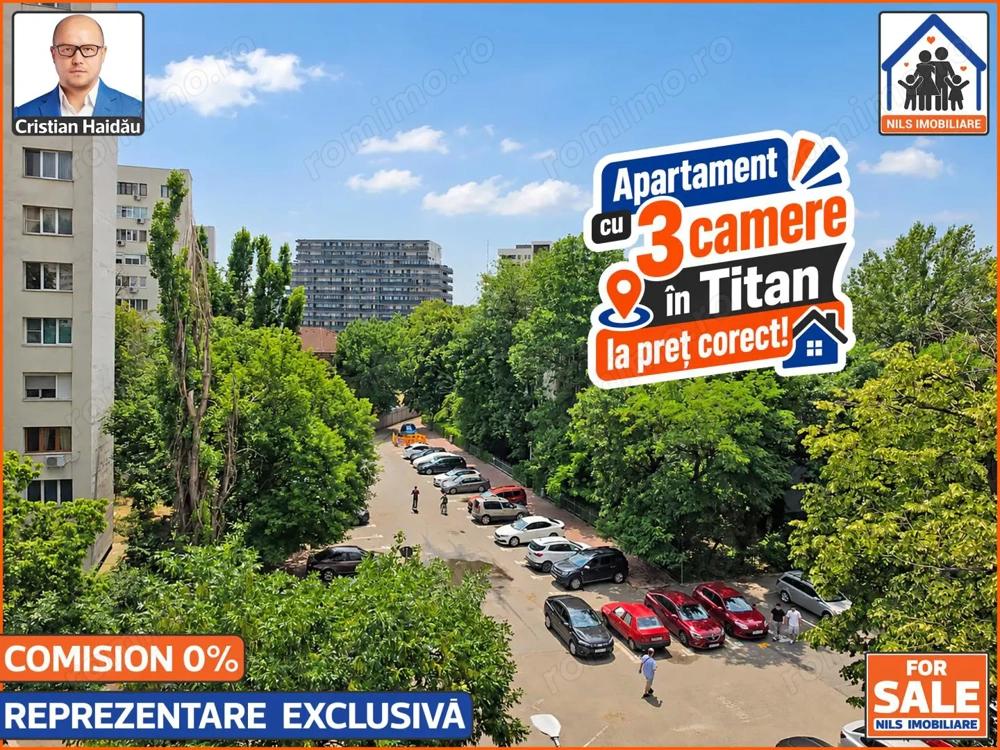 De vanzare: Apartament cu 3 camere in Titan | Comision 0!