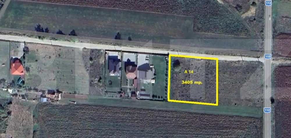 Teren intravilan 3405 mp – PUZ aprobat, front 60 m