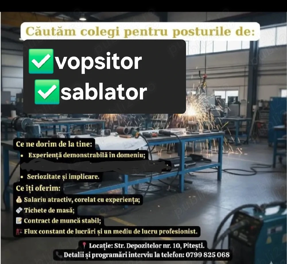 sablator Roma2s Transylvania Inginierie, firma de confetiii metalice angajeaza : sablator 