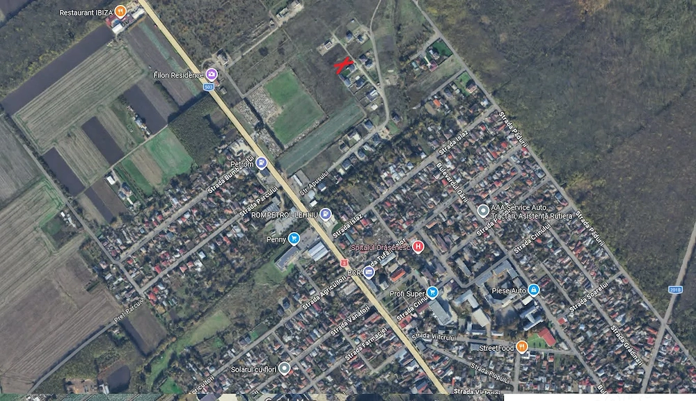Teren intravilan de vânzare   Lehliu Gară, Strada Apusului, 934 mp, deschidere 20 metrii