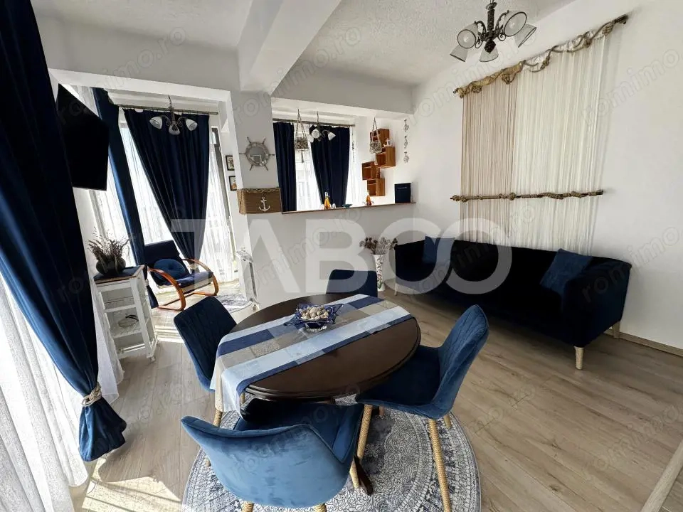 Apartament mobilat si utilat cu 3 camere 2 bai 62 mpu Doamna Stanca