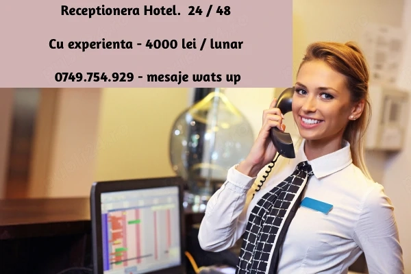 Recepționeră hotel 4 stele - mamaia sezonier