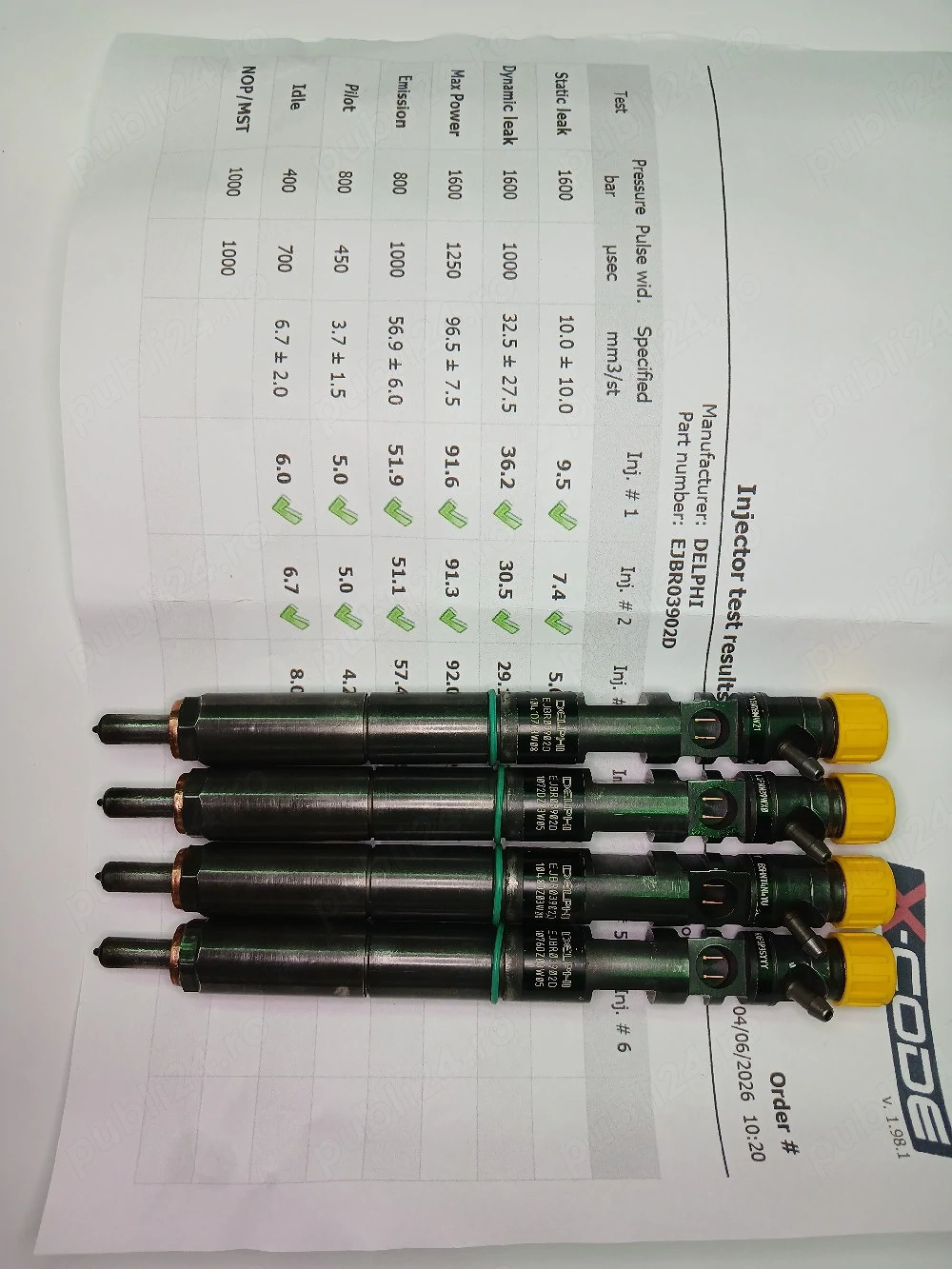 Injectoare Delphi cod EJBR03902D 