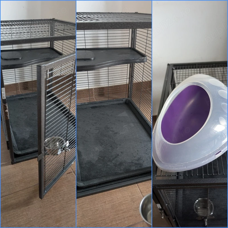 Pachet complet cusca Vevor cu etaj pentru chinchilla, iepuri, dihori, rozatoare