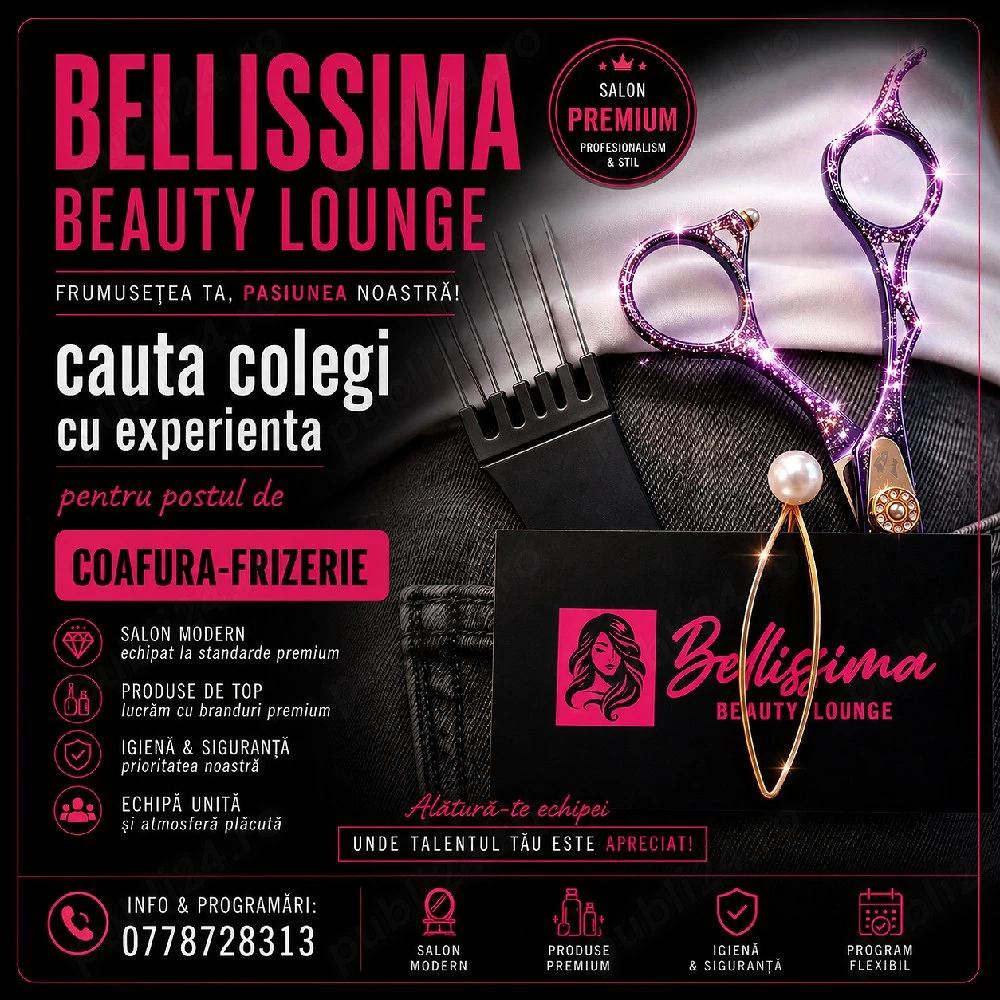 Cautam personal cu experienta la COAFURA-FRIZERIE 